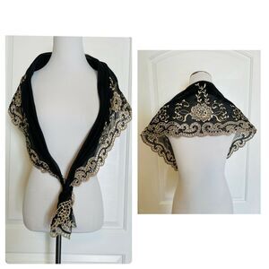 RAJO LAUREL Philippines Filipino Custom Organza Wrap Around Shawl Filipiniana